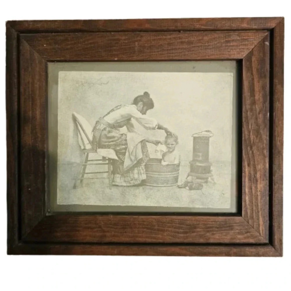 R. Hendrickson Framed Vintage Sepia Print  approximate 5"x6.5" - Picture 1 of 4